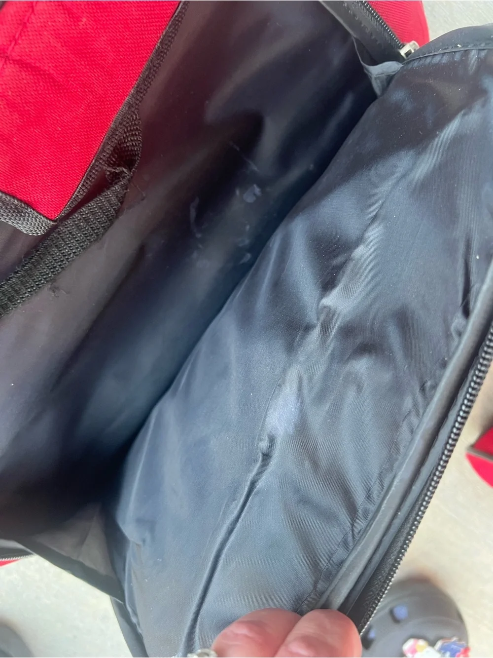 Red Travel Duffel Bag with Front Pocket - Men